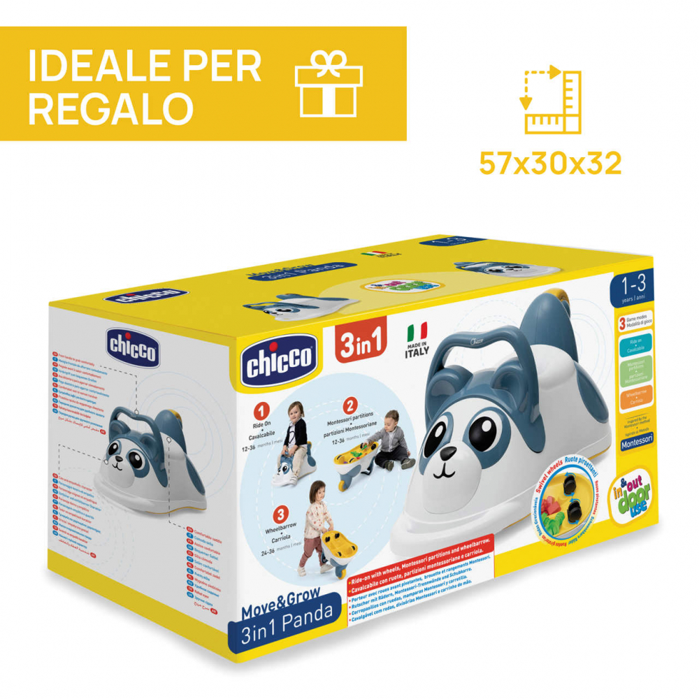 Chicco Panda Montessori Ride-on 3 în 1 - imagine 5