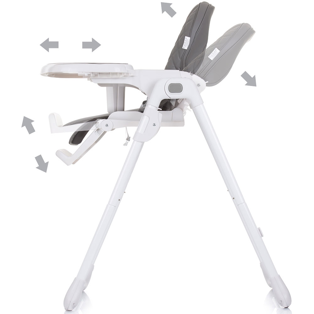 Scaun de masă Chipolino Eat Up Graphite, Piele Ecologică - imagine 4