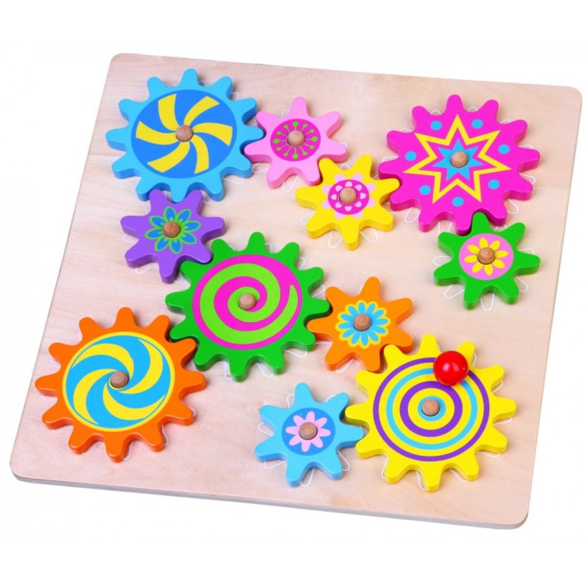 Puzzle Roți Dințate Viga | Jucărie Montessori Lemn