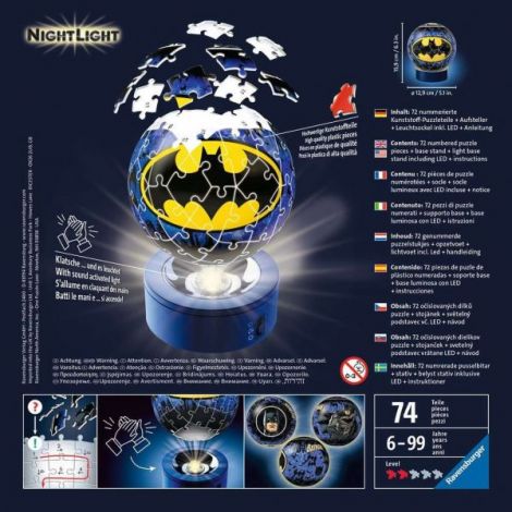 Puzzle 3D Batman Luminos Ravensburger 72 Piese - imagine 3