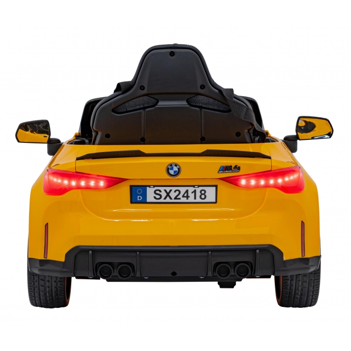 Masinuta Electrica BMW M4 Galben 70W, Telecomanda - imagine 6