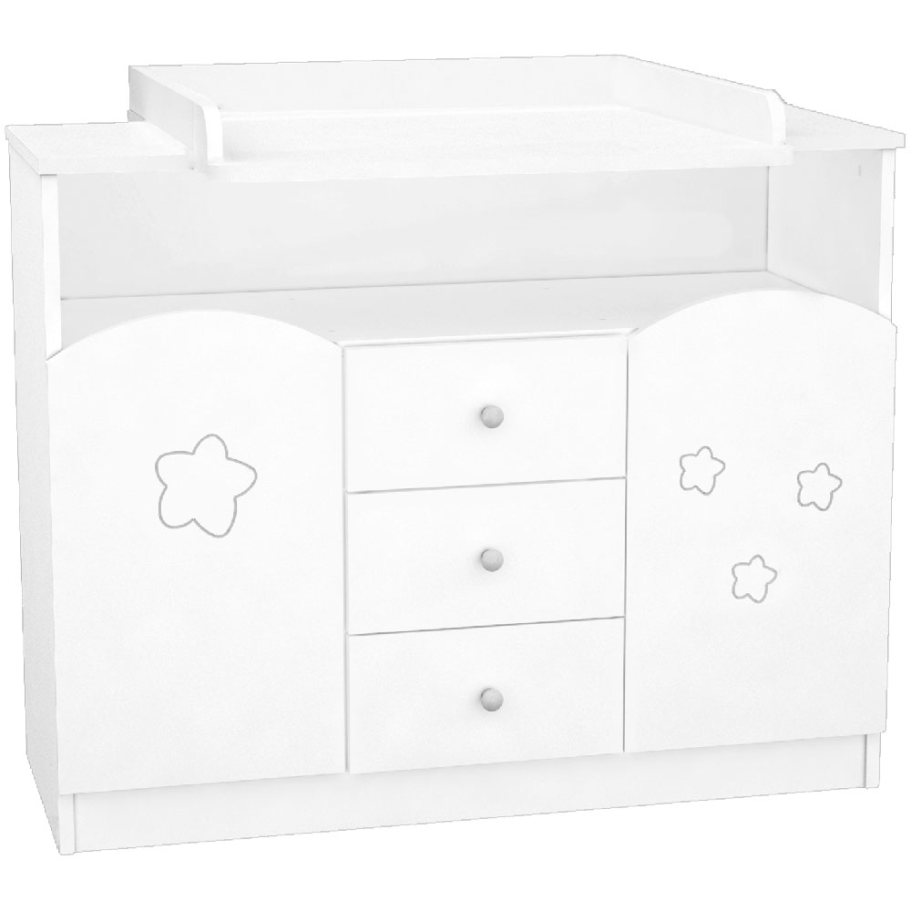 Comoda de infasat Hubners Matei 106 cm Alb - imagine 2