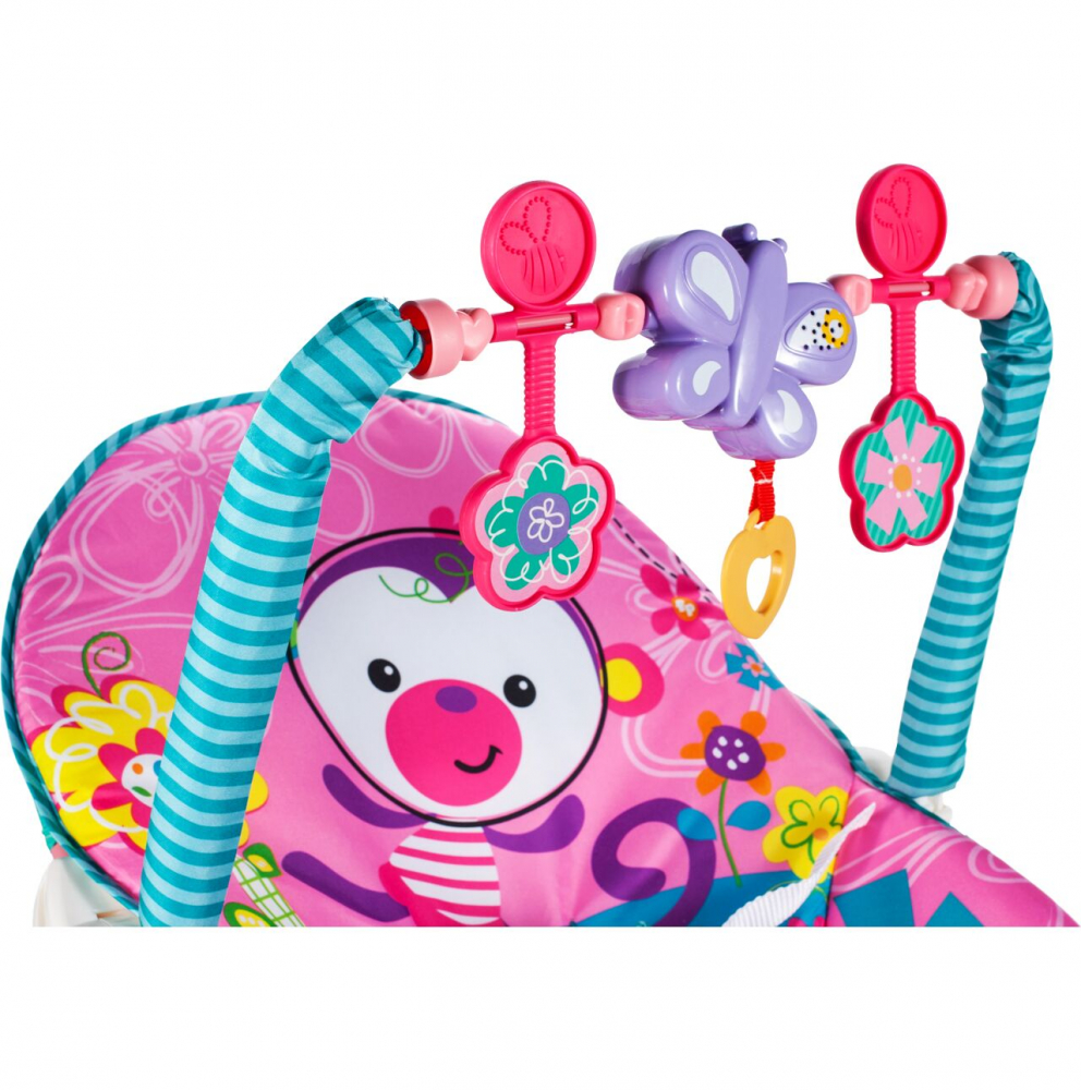 Balansoar Pliabil Malplay cu Vibrații Pink Monkey - imagine 10