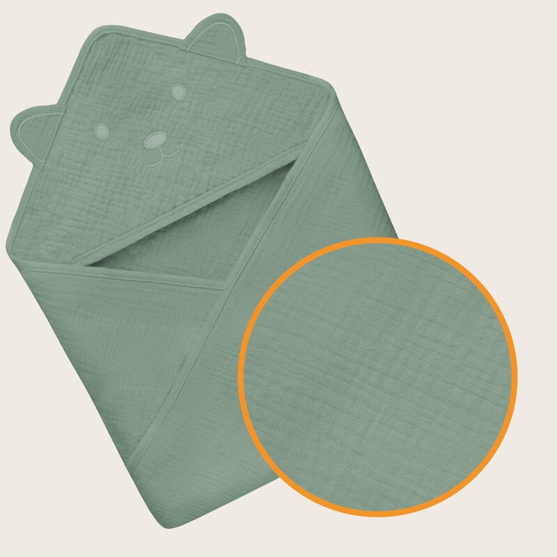 Prosop Muselina Lionelo cu Gluga, 100% Bumbac - imagine 3