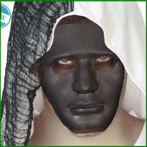 Masca Anonymous Neagra Atosa | Look Iconic Carnaval