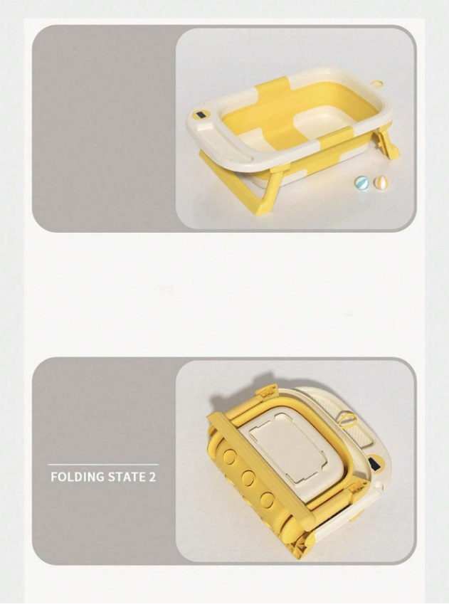 Cadită Little Mom Yellow Ultrapliabilă cu Termometru - imagine 3