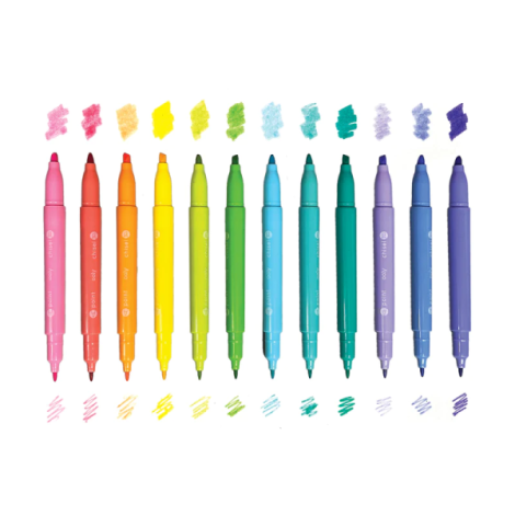 Ooly Carioci Pastel cu 2 Vârfuri - Set 12 - imagine 2