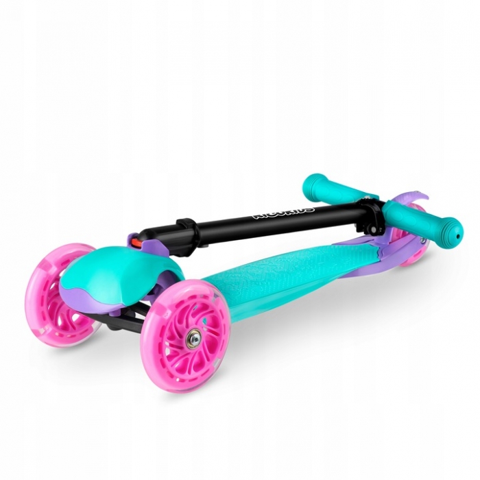 Trotineta Ricokids Loco Turcoaz LED Pliabilă - imagine 7