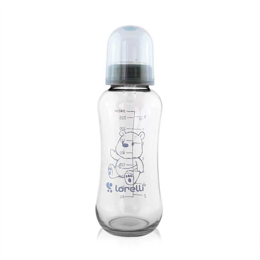 Biberon Sticlă 240 ml Blue Lorelli - imagine 2