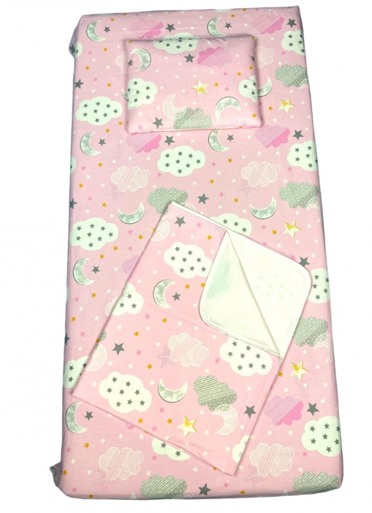 Set 3 piese Nori cu luna roz Deseda