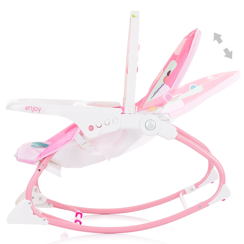 Scaunel balansoar Chipolino Enjoy Pink, pentru joacă și somn - imagine 3