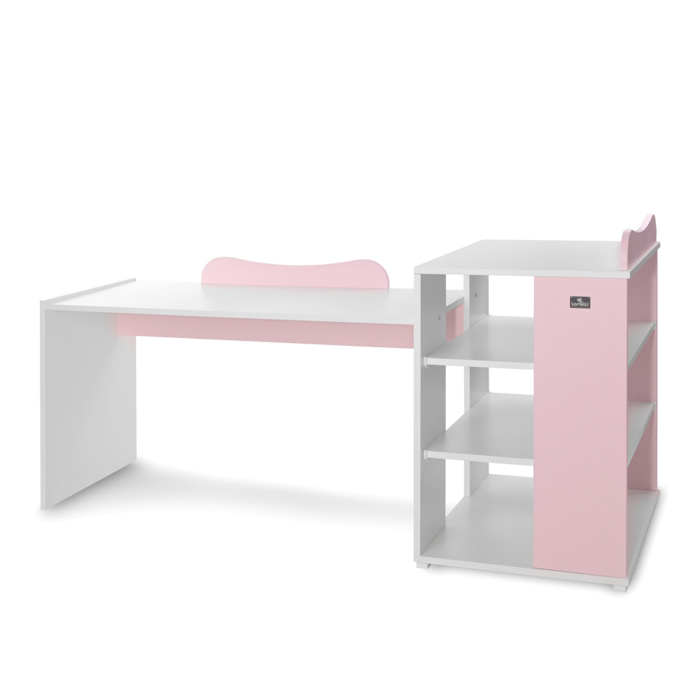 Patut Modular Lorelli Multi, 5 Configuratii, Alb-Roz - imagine 4