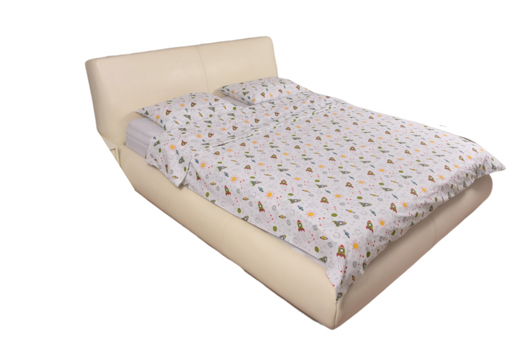 Lenjerie Pat Dublu Bumbac Rachete Confort Family - imagine 3