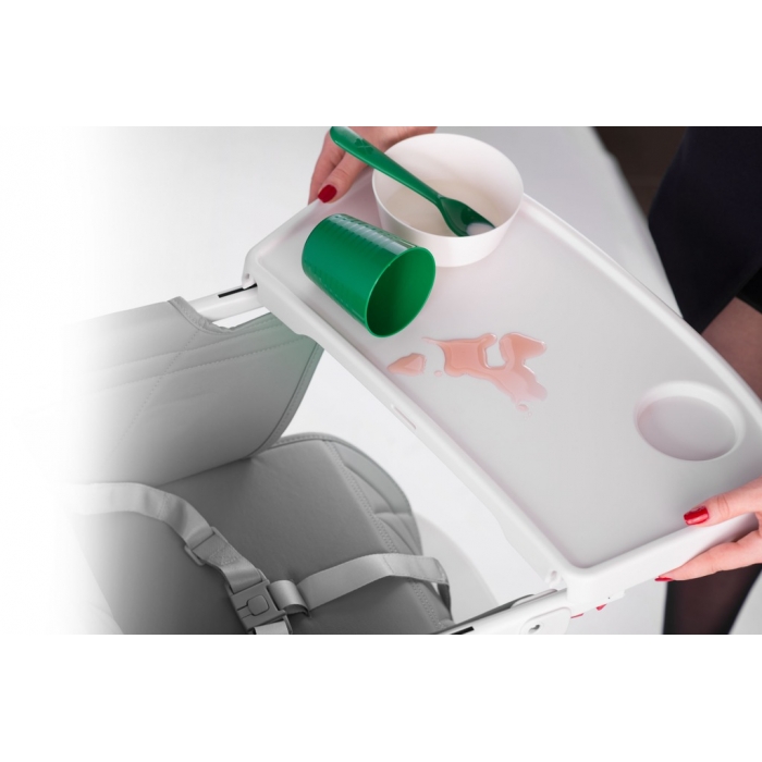 Scaun de masă Ricokids Nuco Alb/Gri, Siguranță și Design - imagine 5