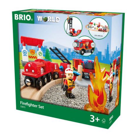 Set Pompieri BRIO 33815 - Trenulet Lemn