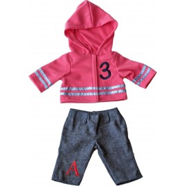 Ținută Pantaloni și Hanorac Papusi 21 cm Miniland - imagine 3