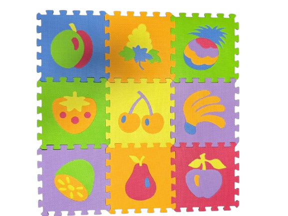 Covor Puzzle Spuma Fructe Amacs 9 Piese