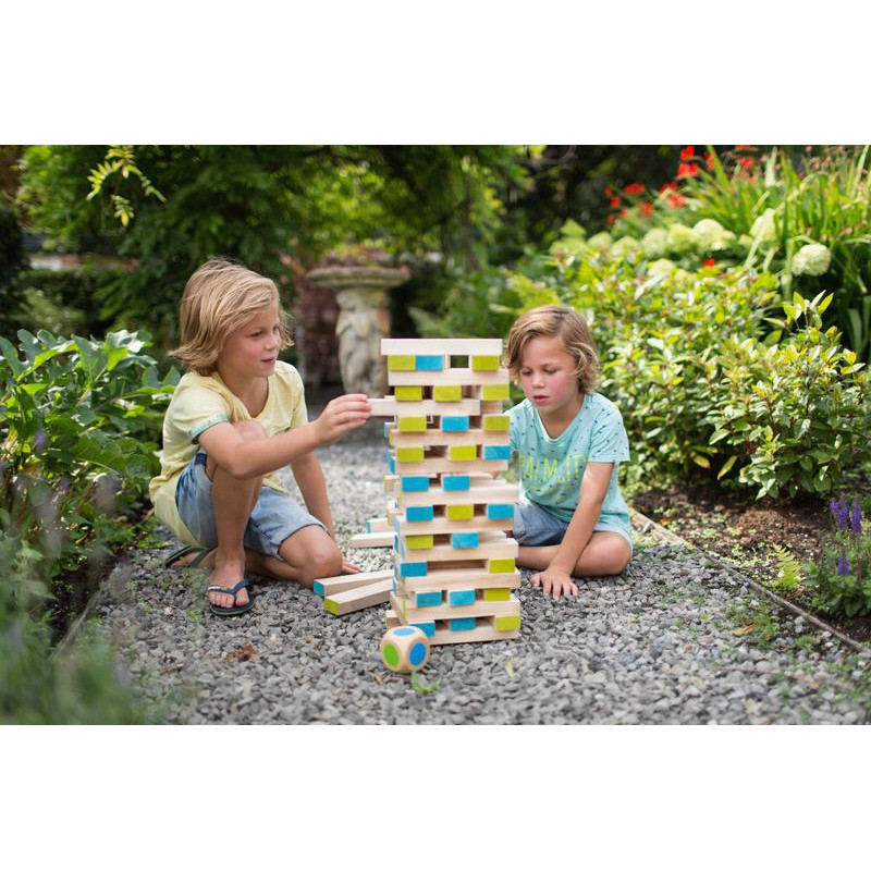 Turnul Instabil Gigant Bs Toys, 1 Metru, Lemn