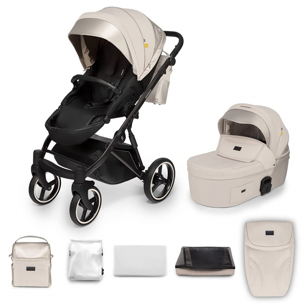 Carucior 2 in 1 Skiddou Oslo+ Bej, Confort Premium - imagine 8