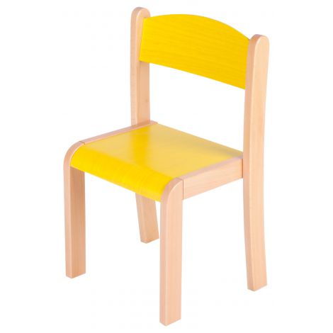 Scaun Galben Moje Bambino Mărimea 1 - Stabil și Ergonomic