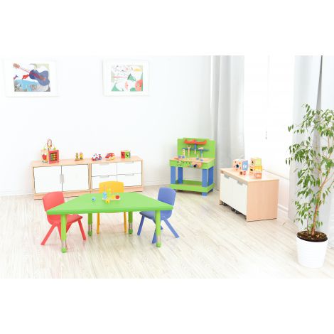 Masa Trapezoidala Reglabila Gradinita Moje Bambino - imagine 3