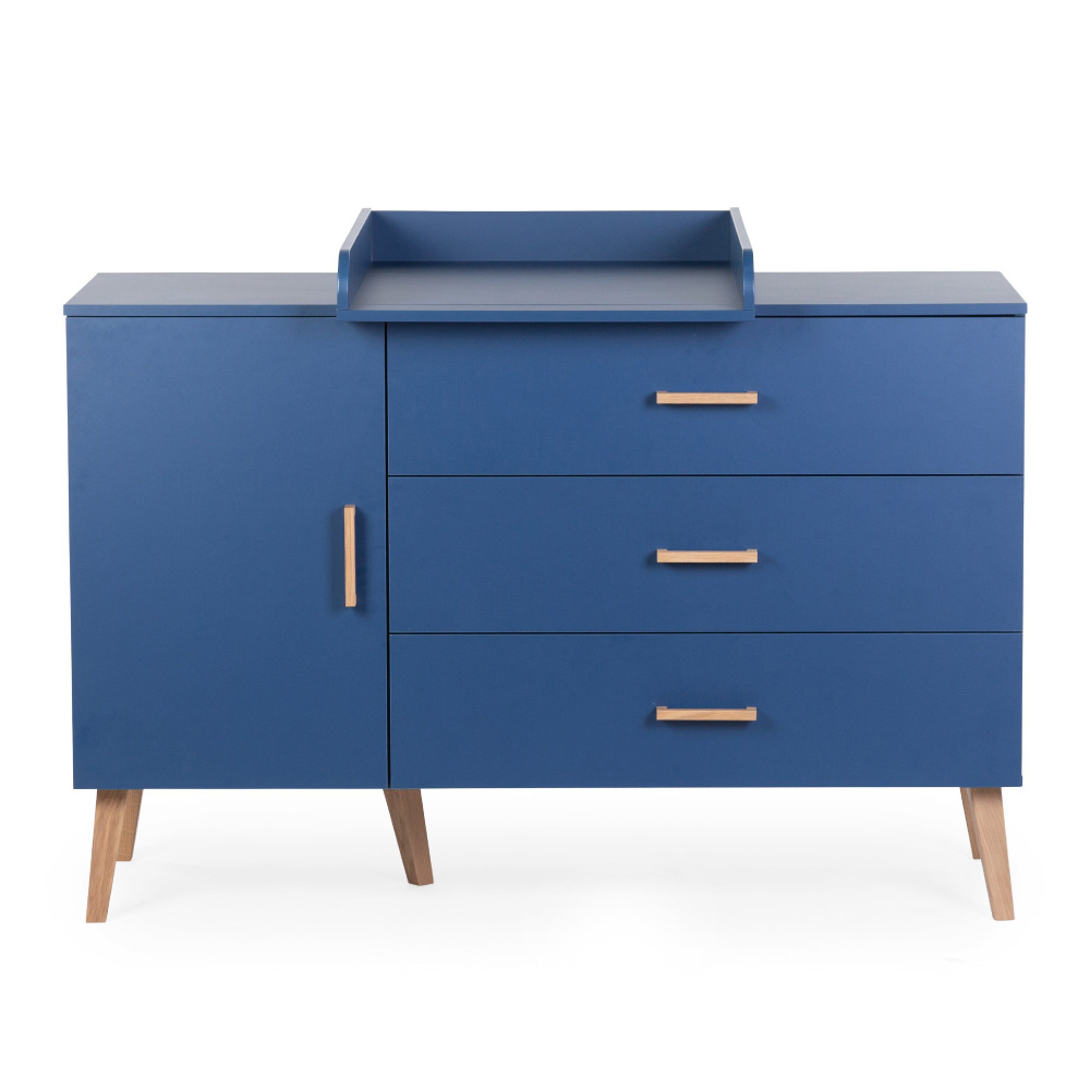 Comoda Childhome Bold Blue cu Masa de Infasat - imagine 8