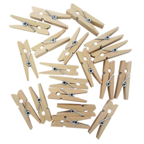 Set 20 carlige lemn 3.5 cm Colorart