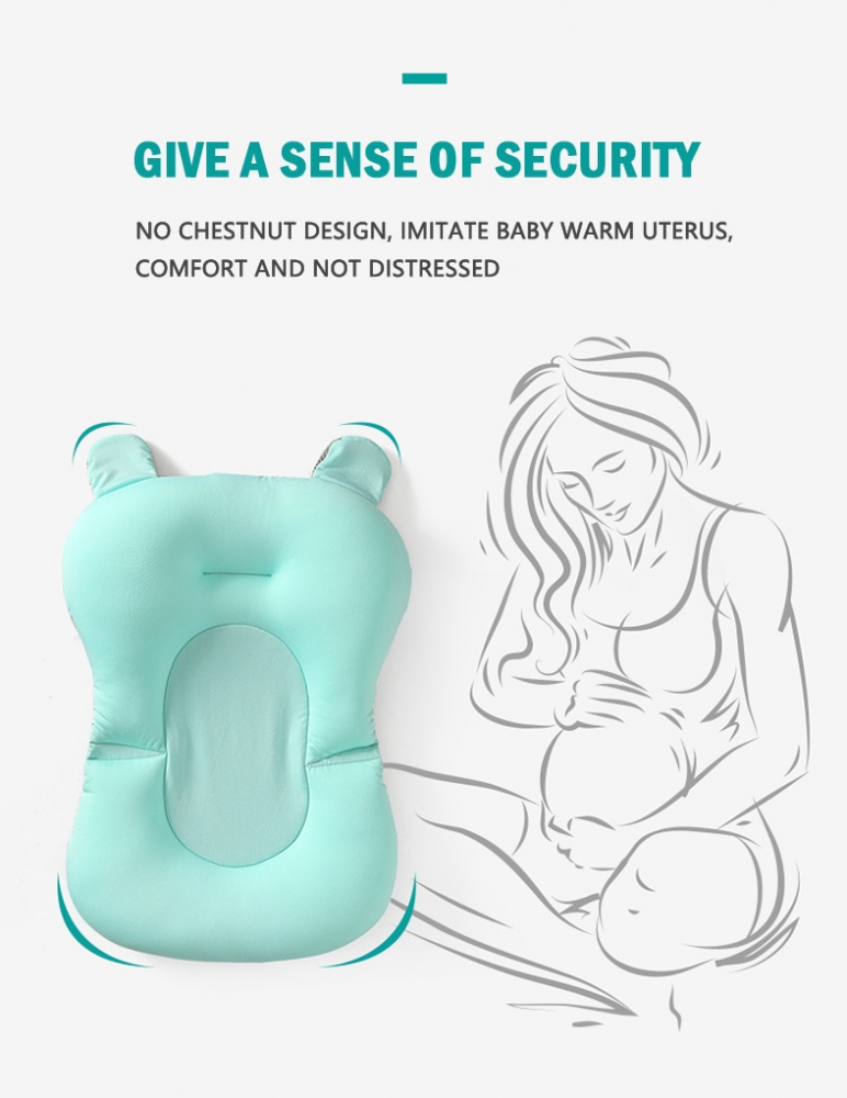 Hamac baie Little Mom Baby Pink, ergonomic și sigur