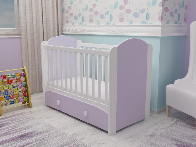 Patut cu sertar Miki Alb-Violet Mykids