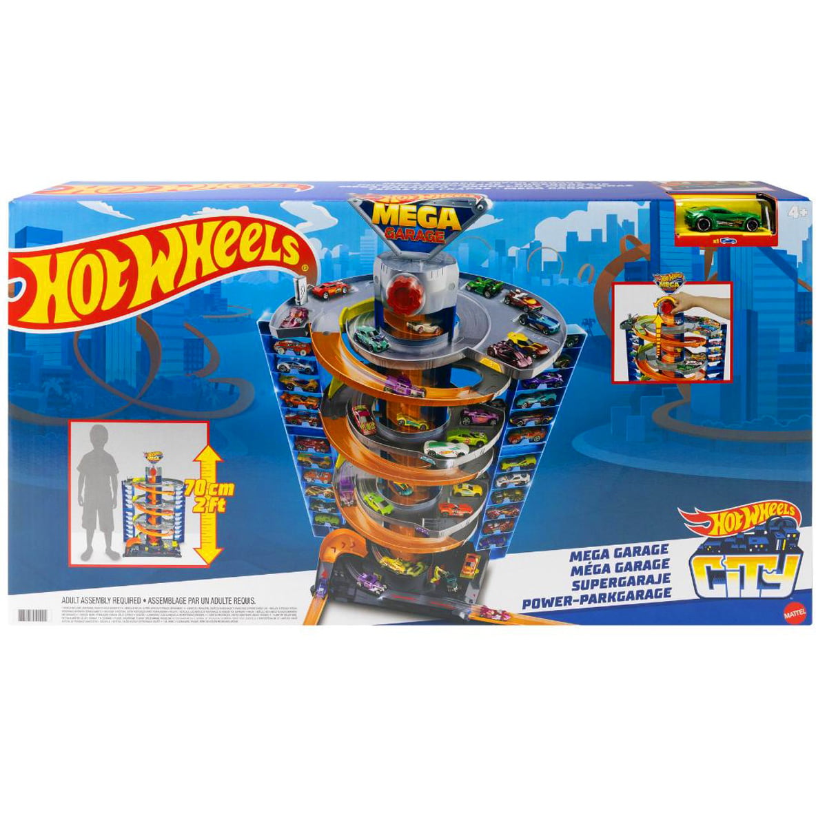 Hot Wheels Mega Garage - 4 Niveluri de Aventură