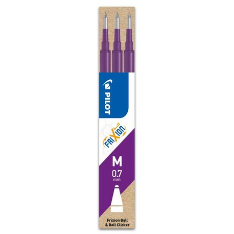 Rezerve Pilot FriXion 0.7mm Violet, Set 3 Bucăți