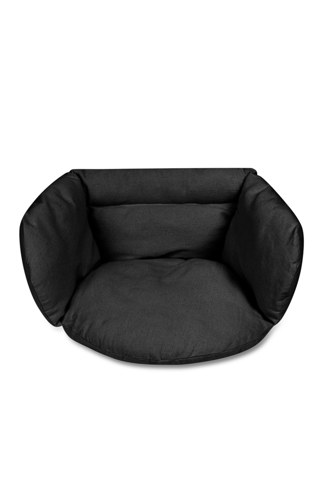 Pernă leagăn cuib Ikonka, Black, catifelată