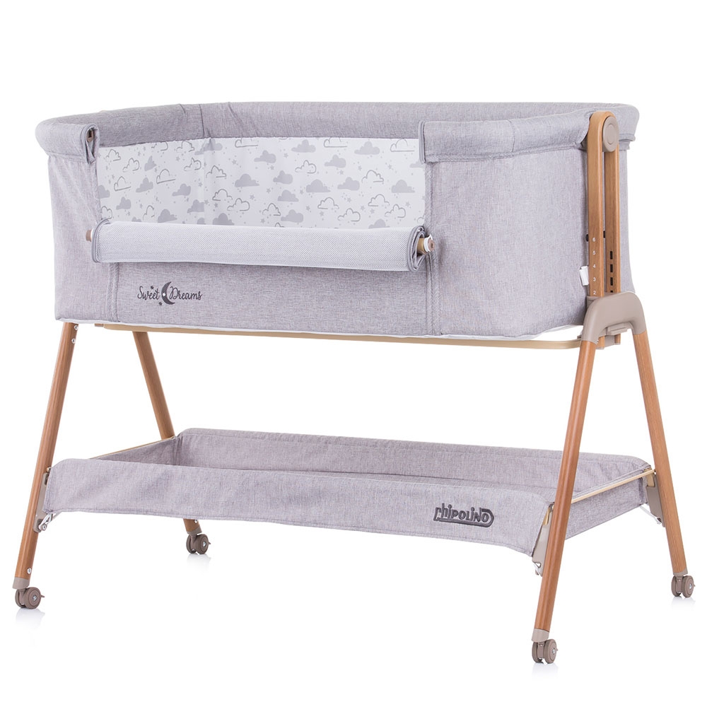 Patut Co-Sleeper Chipolino Sweet Dreams, Grey Wood