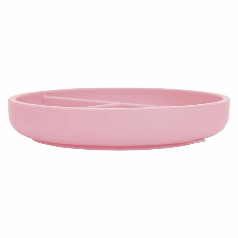 Farfurie FreeON cu ventuză, 3 compartimente, Pink - imagine 2