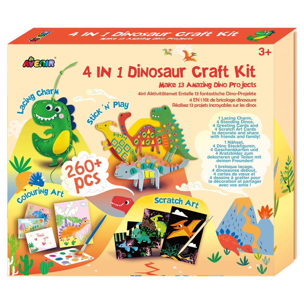 Set Creativ 4 in 1 Avenir Dinozauri