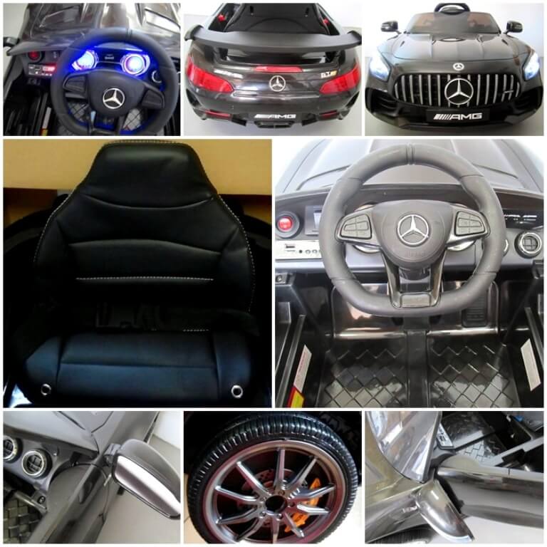 Masinuta Electrica Mercedes GTR Negru | Maner Troller - imagine 3