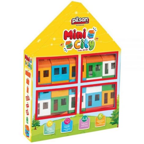 Set Constructie Pilsan Mini City 40 Piese - Creativitate