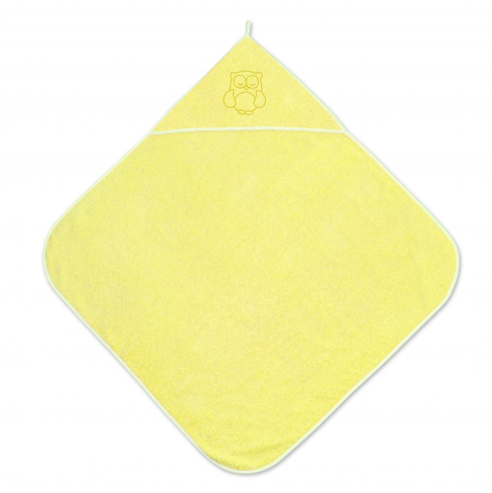 Prosop Bebe cu Gluga Lorelli, Galben, 80x80 cm