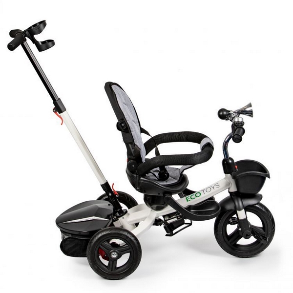 Tricicleta Ecotoys JM-311 Gri, Sezut Reversibil, 12 luni+ - imagine 4