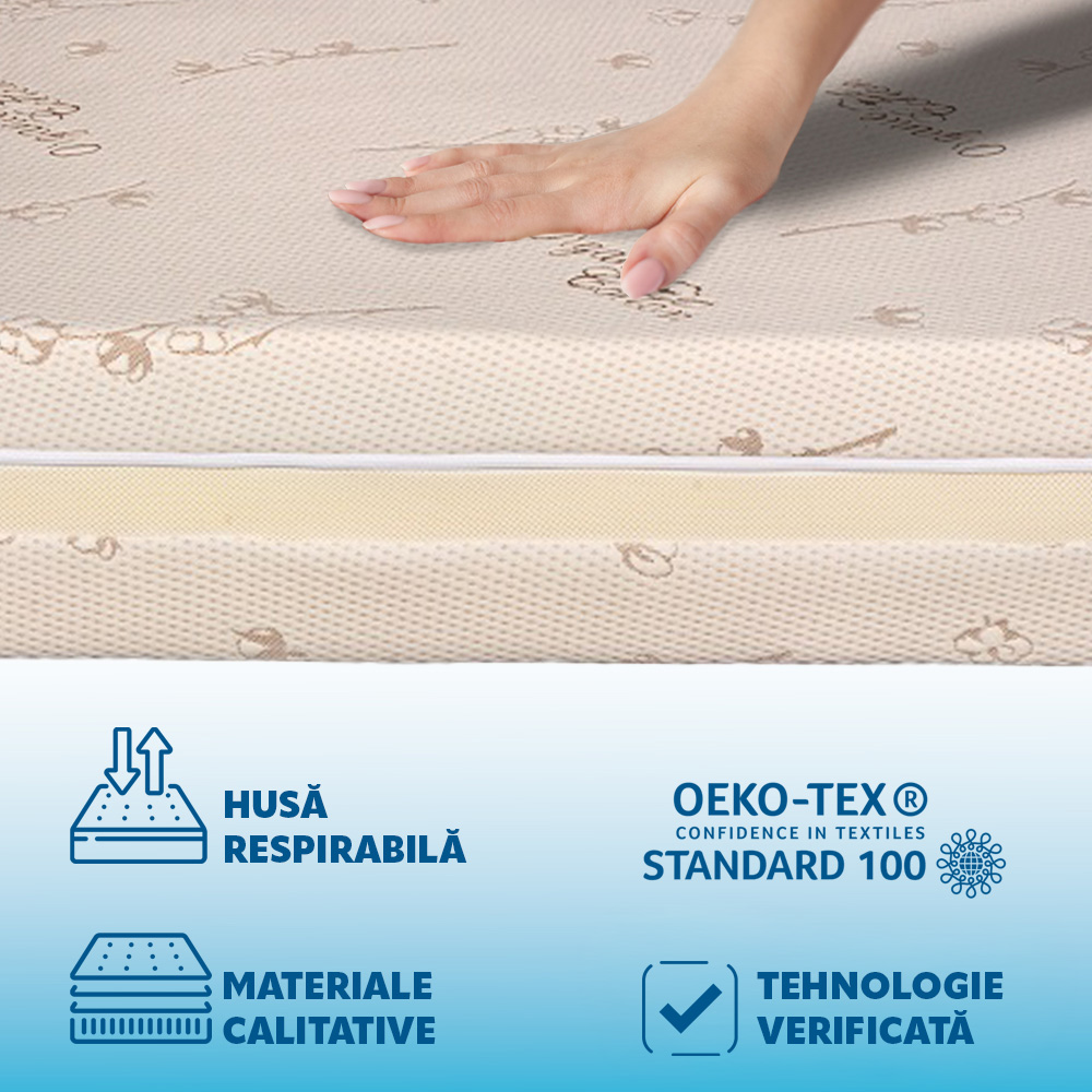 Saltea Ortopedica 80x200 Latex Cocos Ortopedicus - imagine 6