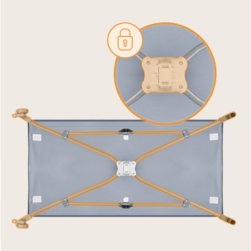 Patut pliabil Lionelo Stefi - 2 roti, 120x60 cm - imagine 3