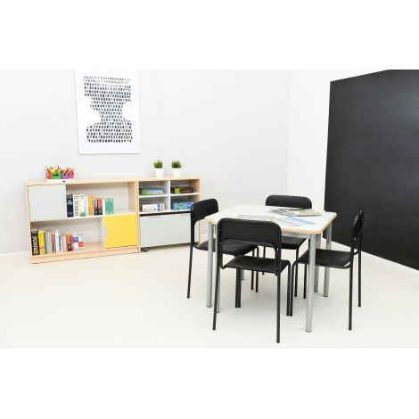Scaun Next Moje bambino negru stivuibil - imagine 3