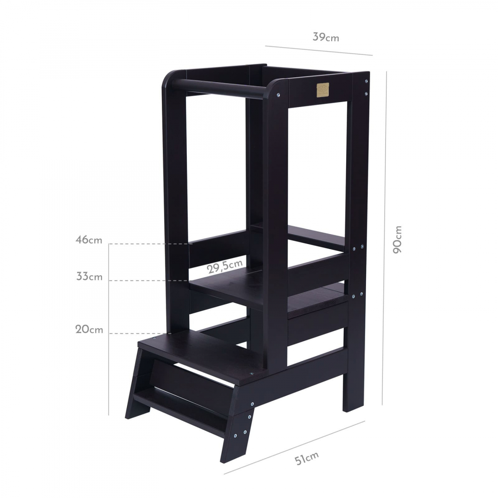 Inaltator Learning Tower MeowBaby Negru