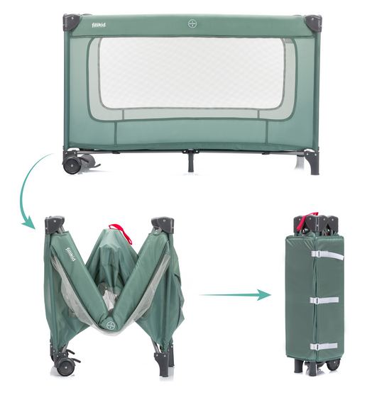 Pătuț pliabil Fillikid Capri Green 5 în 1 - imagine 12