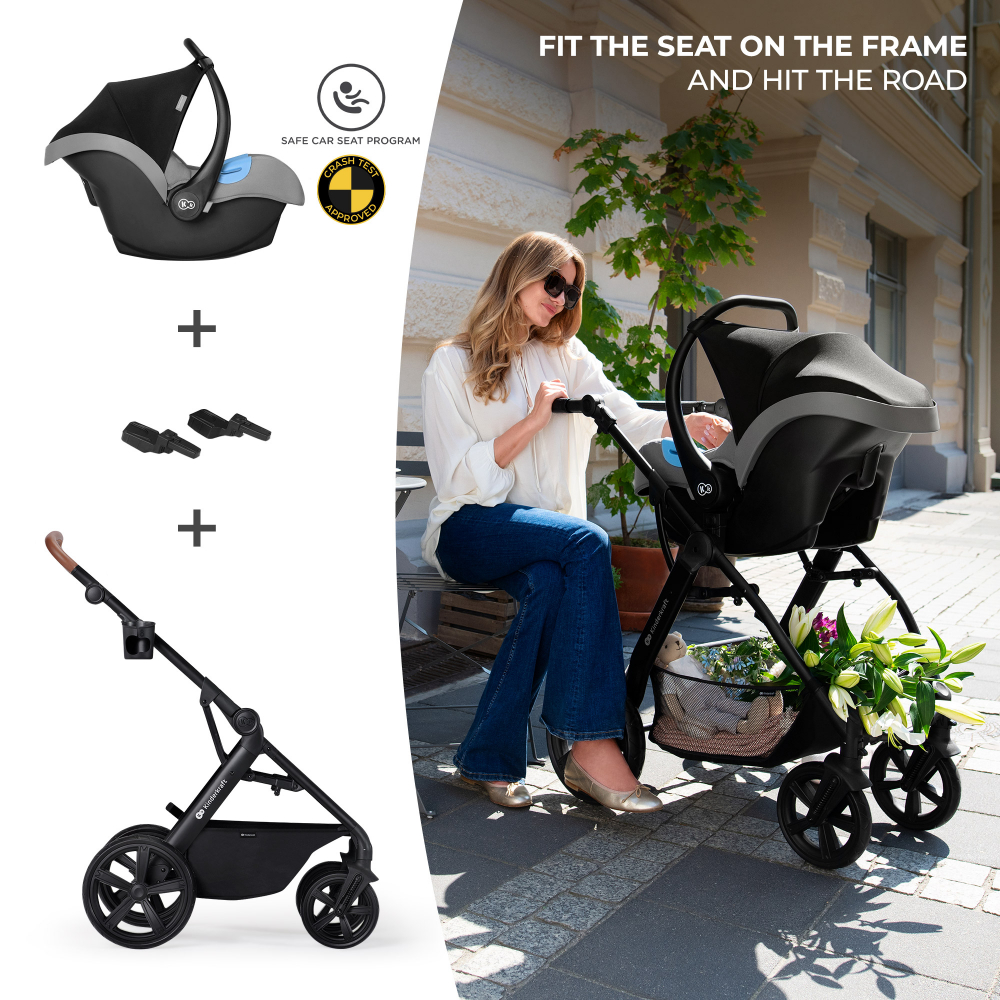 Carucior 3 in 1 Kinderkraft A-Tour Black - imagine 7