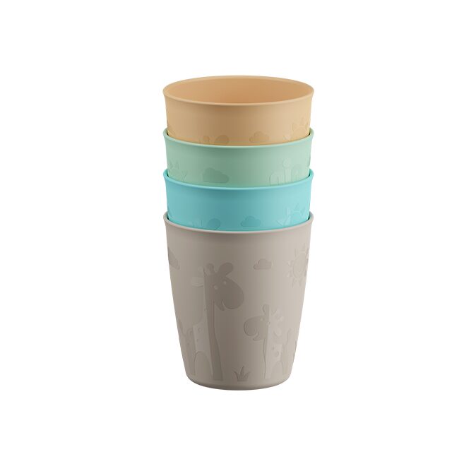 Set 4 pahare Nip, ergonomice, 12+ luni