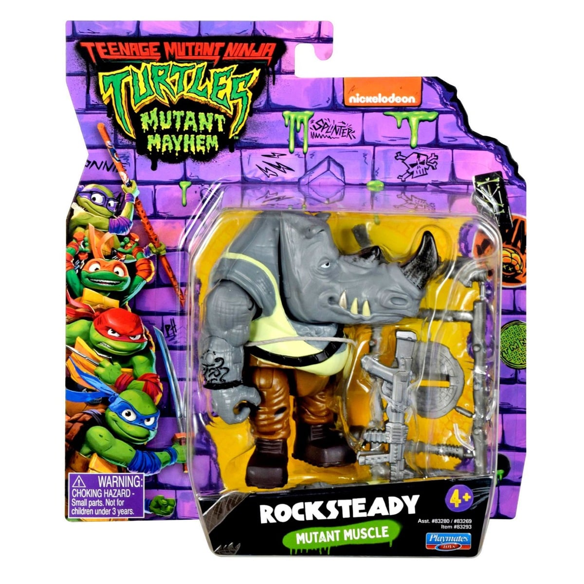 Figurina Rocksteady Testoasele Ninja Mutant Mayhem
