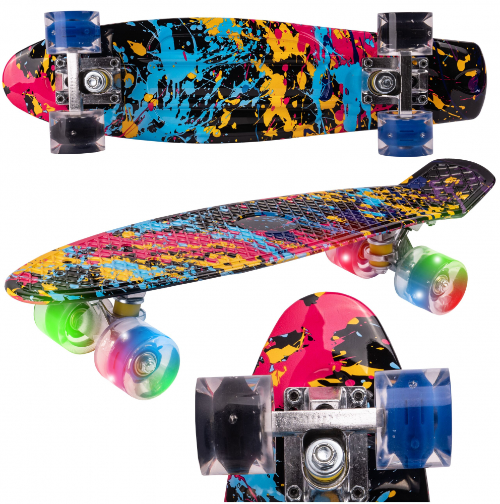 Skateboard Malplay cu LED-uri, 56x15cm