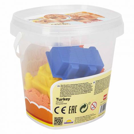 Nisip Kinetic Crafy Portocaliu, 350 gr + Unelte - imagine 3