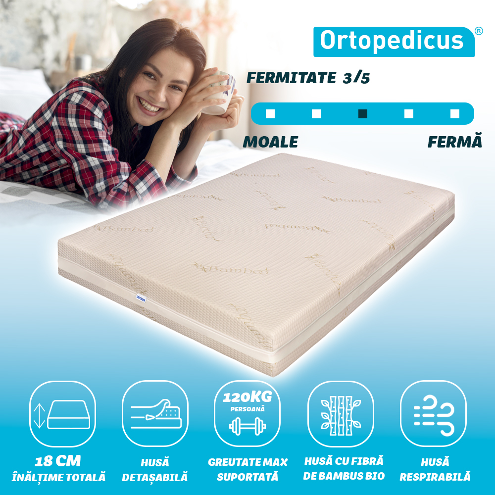 Saltea Ortopedicus Bio Bambus | Suport Medical Durabil - imagine 9